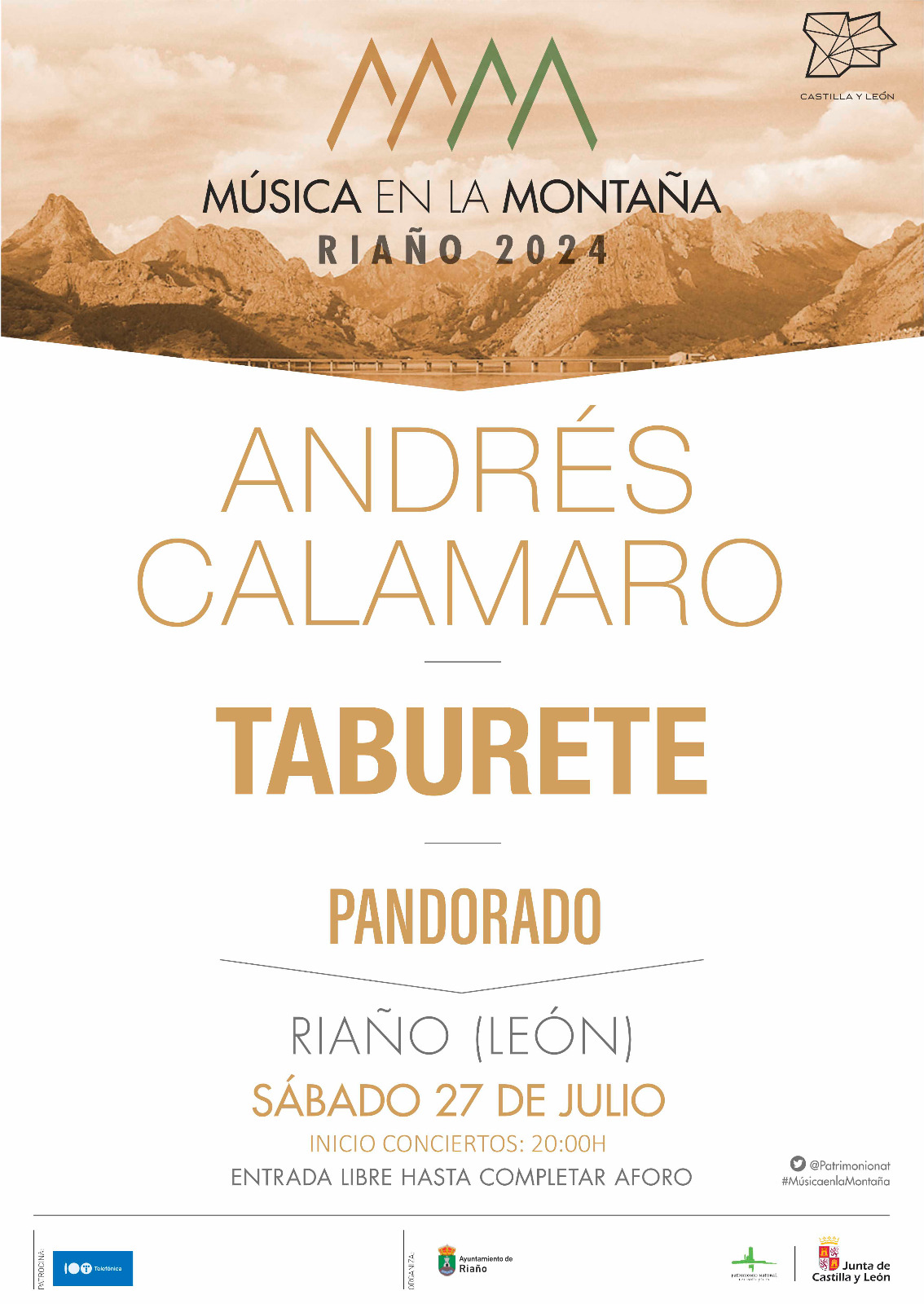 Patrimonio Natural de Castilla y León | Noticias | Andrés Calamaro y  Taburete cartel de la VII edición de Música en la Montaña que se celebrará  el 27 de julio en Riaño