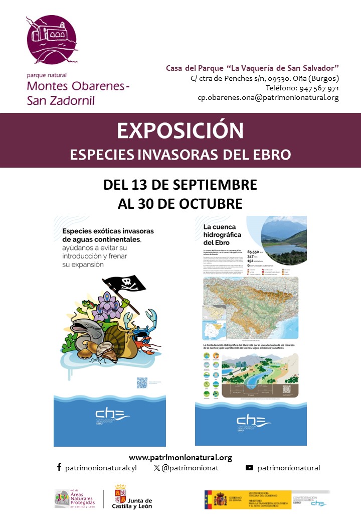 Exposición itinerante sobre especies invasoras de origen acuático en la cuenca del Ebro