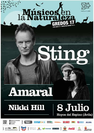 Sting, Amaral y Nikki Hill llenarán este sábado Músicos en la Naturaleza
