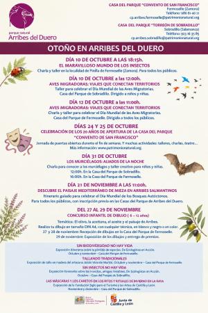 Actividades de otoño Casas del Parque Arribes del Duero
