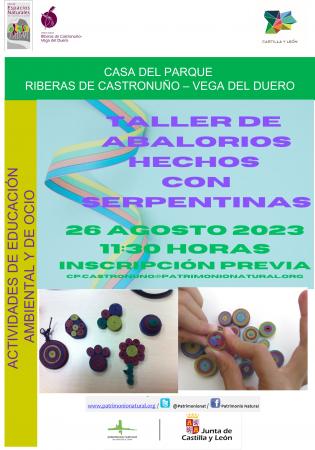 Taller de abalorios hechos con serpentinas