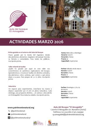 Actividades Marzo Aula de El Amogable