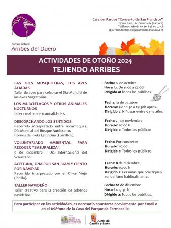 Actividades de Otoño 2024. Tejiendo Arribes