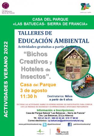 TALLERES DE EDUCACIÓN AMBIENTAL: “BICHOS CREATIVOS Y HOTELES DE INSECTOS” 