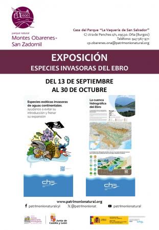 Exposición itinerante sobre especies invasoras de origen acuático en la cuenca del Ebro