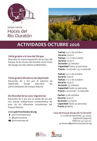 Actividades de octubre