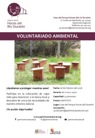 Voluntariado revisión y colocación de cajas nido