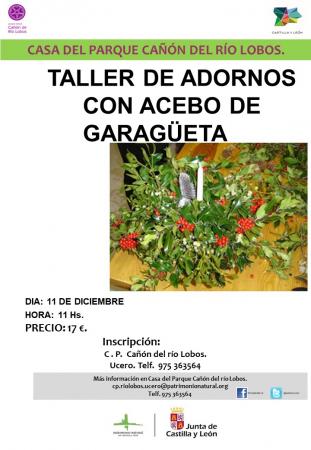 TALLER DE ADORNOS CON ACEBO DE GARAGÜETA