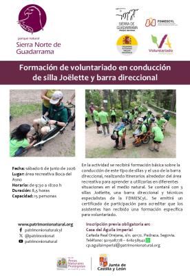 JORNADA DE FORMACIÓN DE VOLUNTARIADO EN CONDUCCIÓN DE SILLA JOELETTE Y BARRA DIRECCIONAL