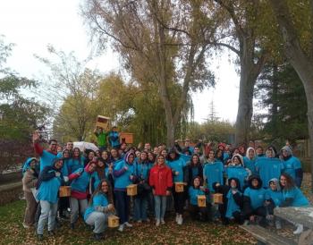 Voluntarios en la Casa del Cangrejo (Palencia)