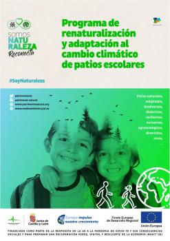 65 Centros educativos públicos de Castilla y León participarán en el programa para adaptación climática a través de la renaturalización de los patios financiado por REACT-UE