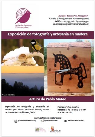Exposición de fotografía y artesanía en madera
