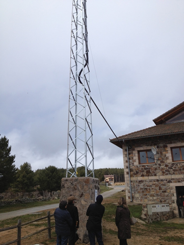 Antena de Medición del Proyecto Climadat en la Casa del Parque de Hoyos del Espino (Ávila)