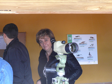 La Consejera en el observatorio del Embalse de Monteagudo de las Vicarías - Soria